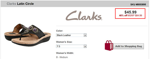clarks 15 off email